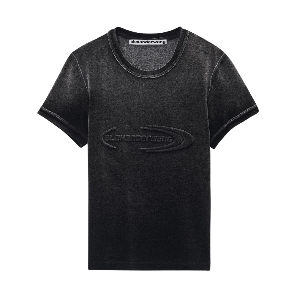 Alexander wang Katoenen Baby Tee Gray Dames