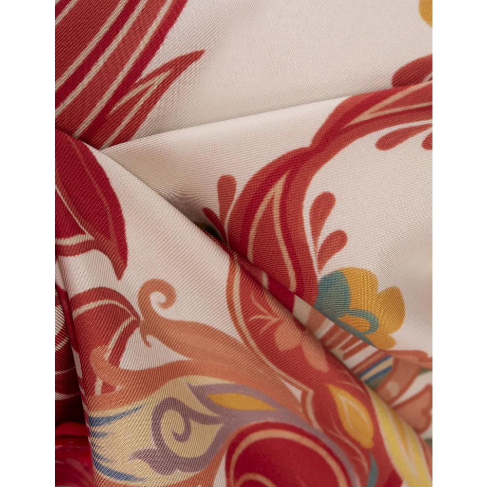 ETRO Rode Zijden Paisley Print Shirt Red Dames