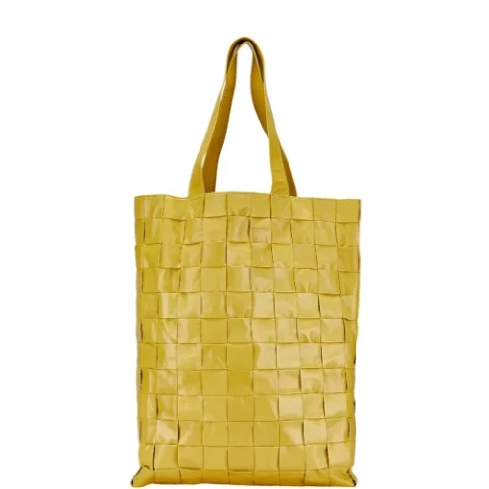 Bottega Veneta Vintage Pre-owned Fur totes Yellow Dames