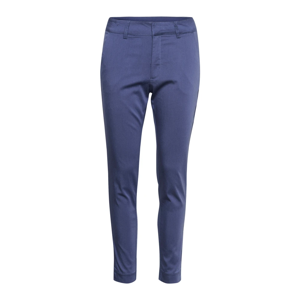 Kaffe Women's Blue Chinos,, Indigo Chino Trousers Stylish Model Medium