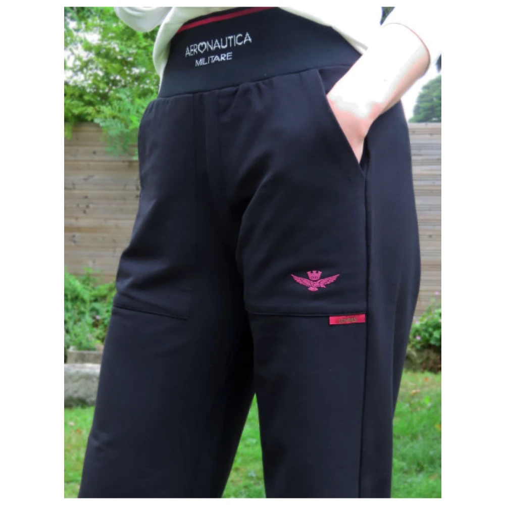 aeronautica militare Wijde Joggingbroek van Katoenmix Black Dames
