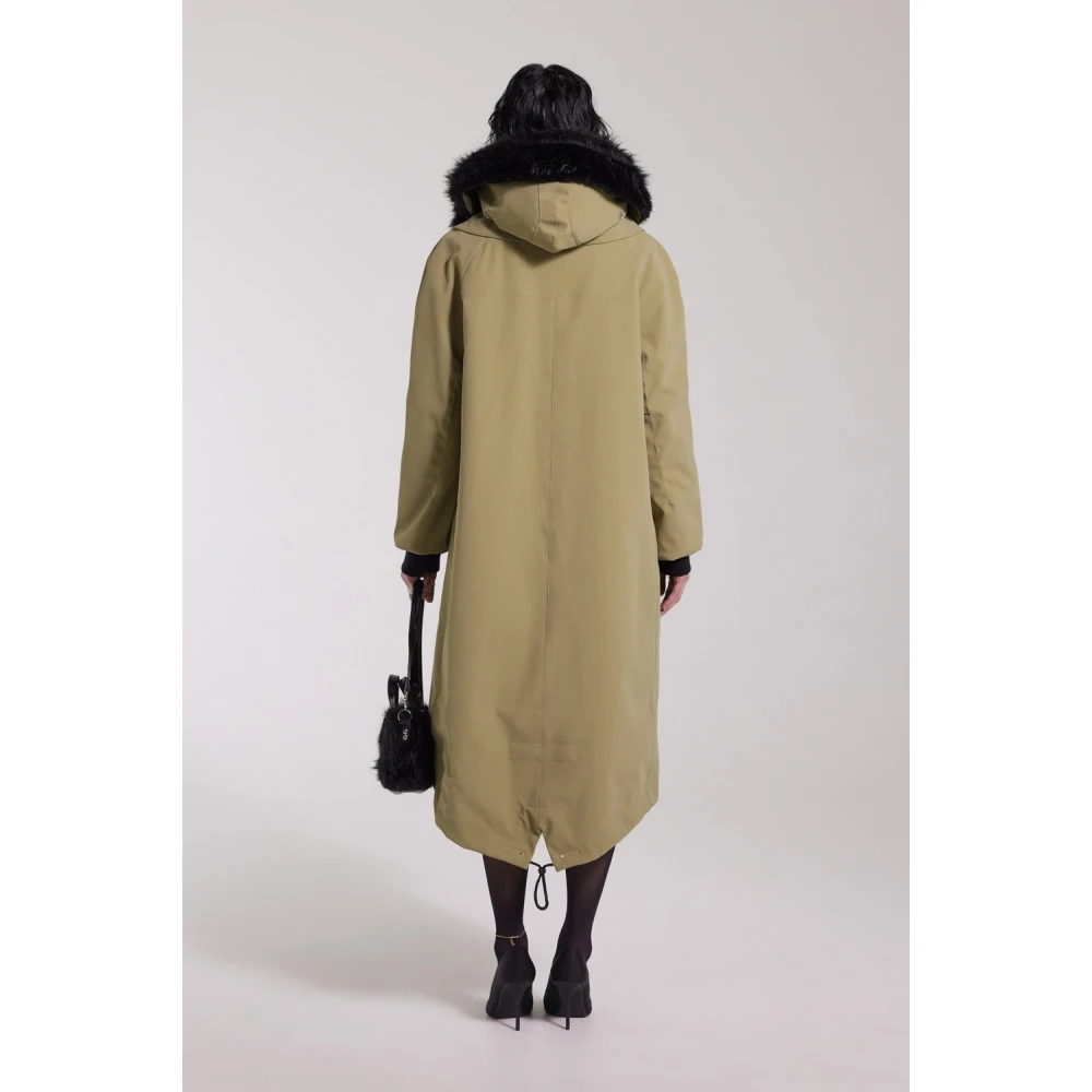 Stutterheim Waterdichte Fishtail Parka voor Vrouwen Green Dames