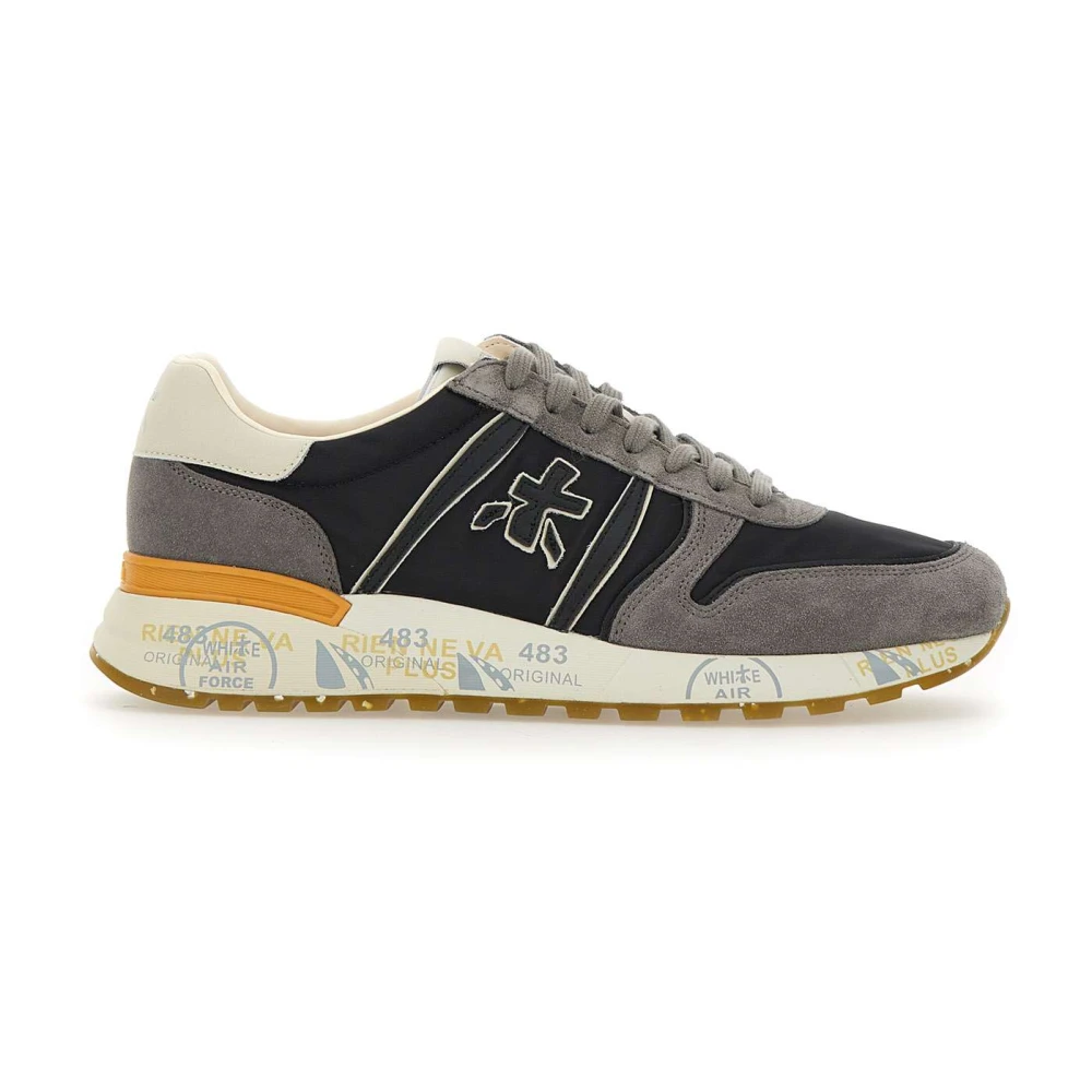 Premiata Men's Gray Sneakers, 6 Uk, Suede And Nylon Trainers