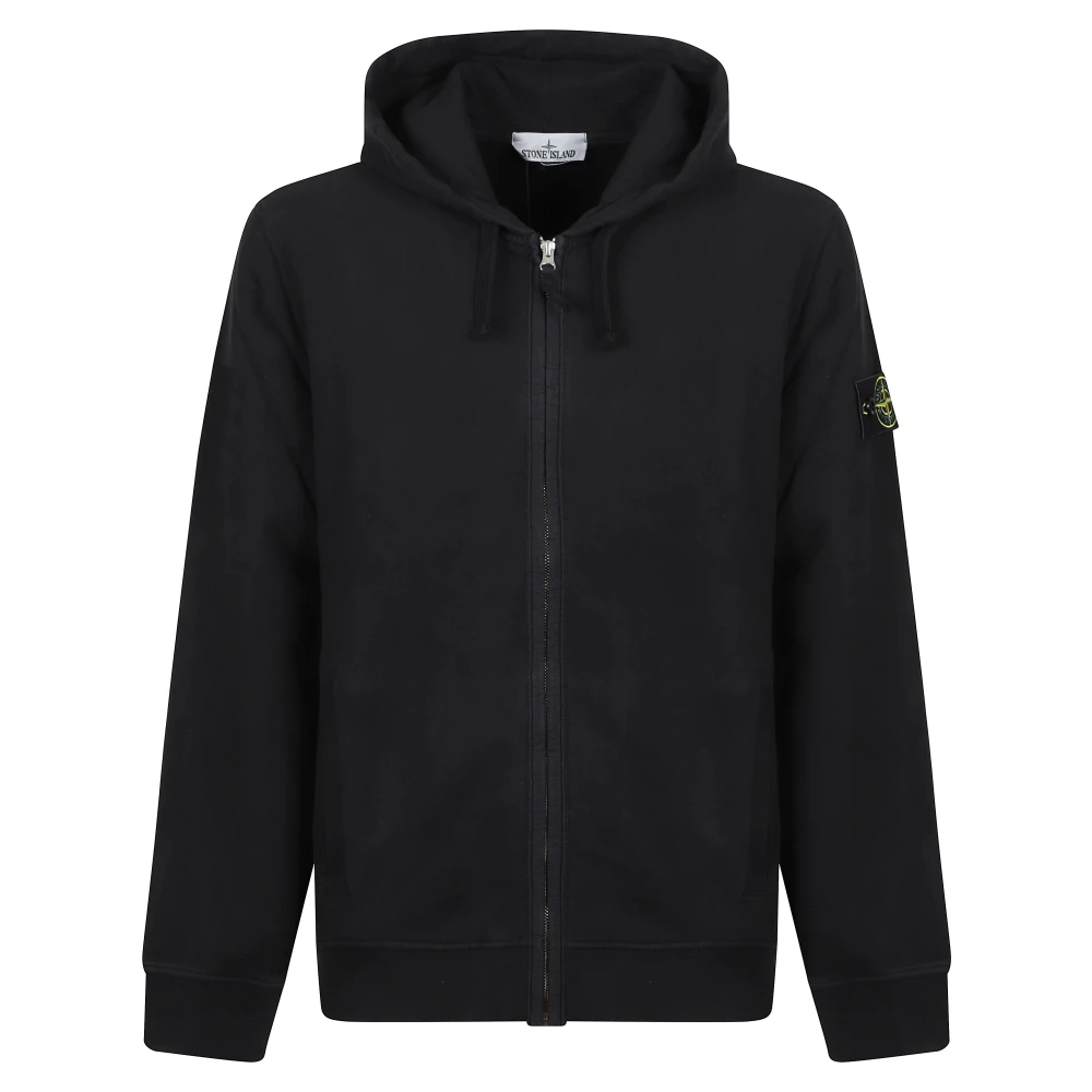 Stone Island Zip-Through Sweatshirt - Male - Zip-Throughs - Black - Xl - Sweatshirts & Hoodies