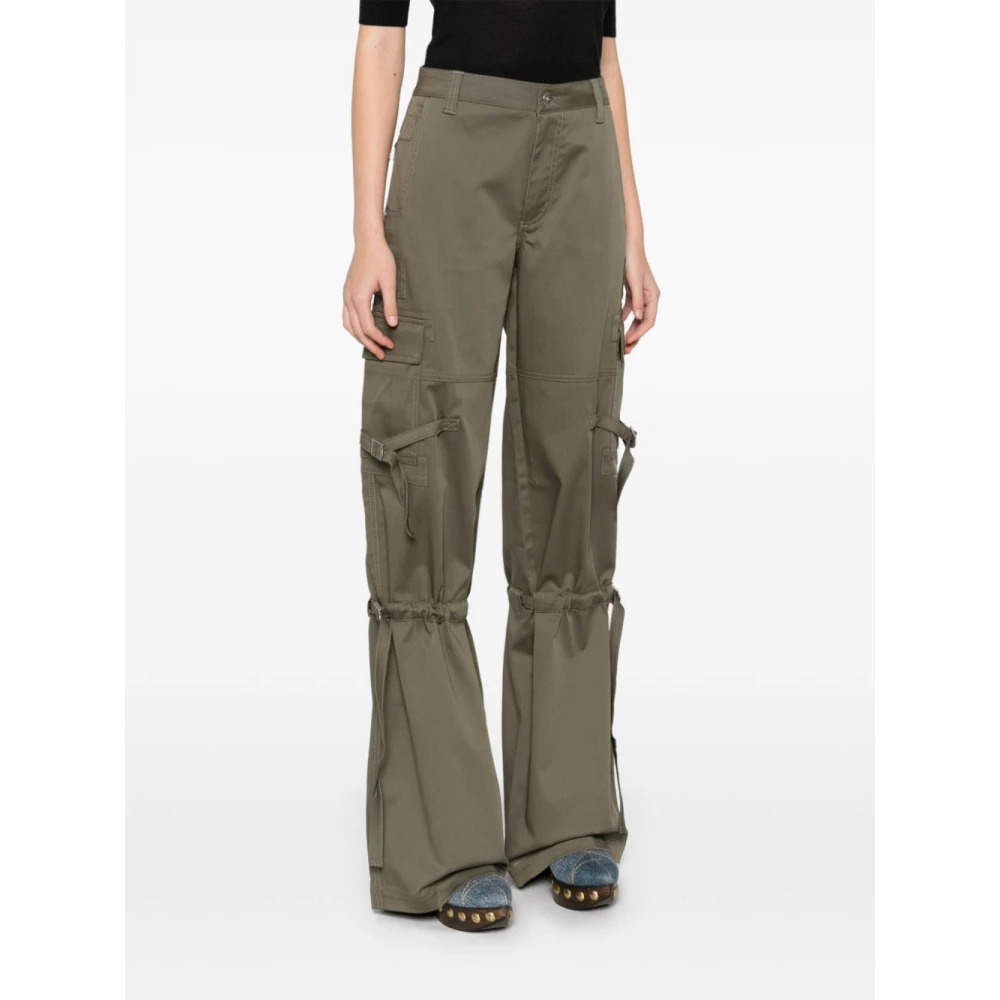 Ermanno Scervino Groene Twill Weave Cargo Broek Green Dames