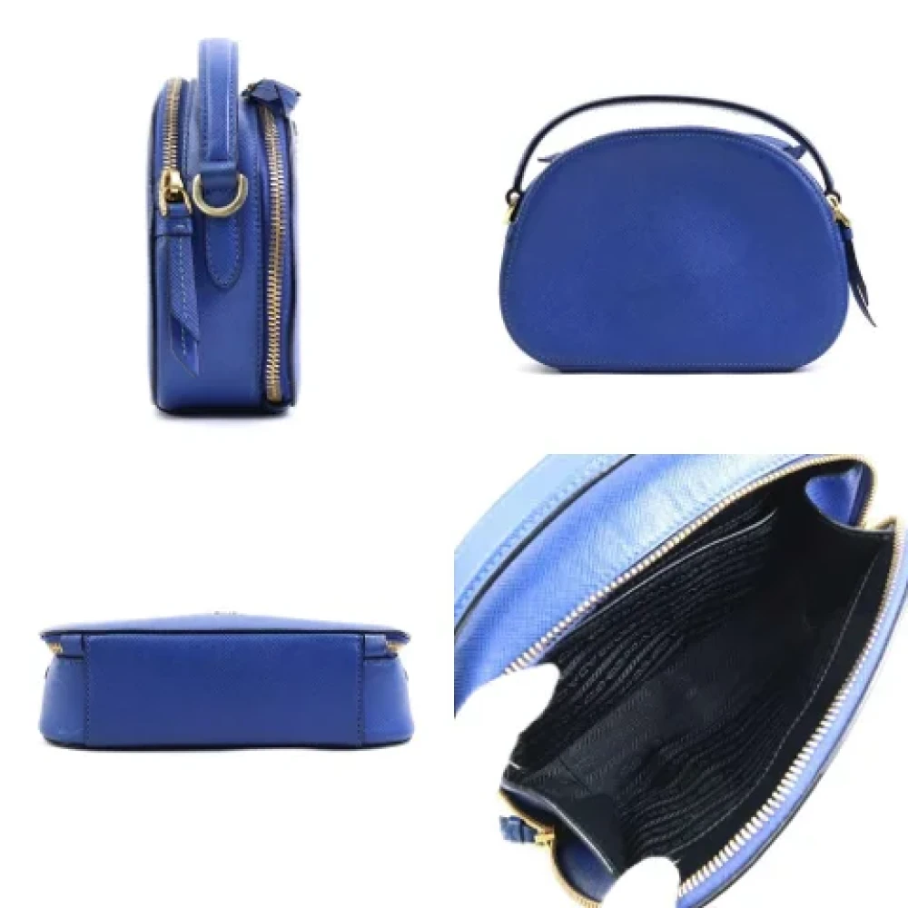 Prada Vintage Pre-owned Leather prada-bags Blue Dames