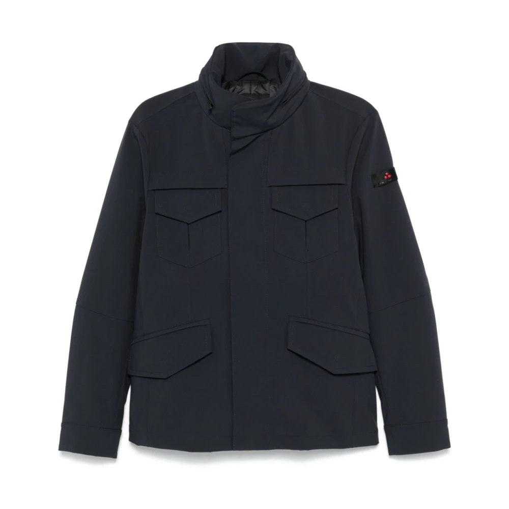 Peuterey Blauwe Gelaagd Ontwerp Jas Blue Heren