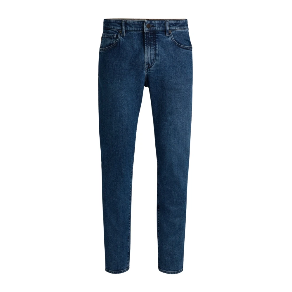 Blå Regular-Fit Jeans med Stretch