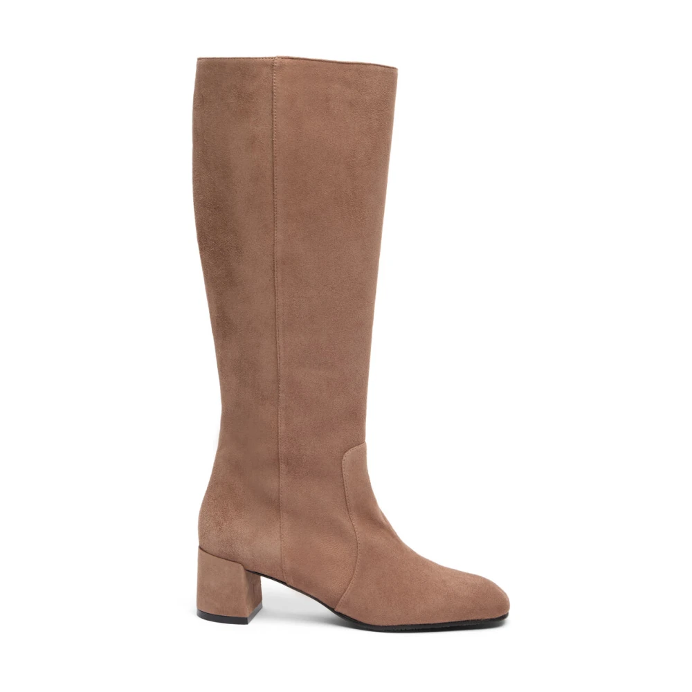 Stuart Weitzman Women's Beige Maeve Zip Boot - Heeled Boots - 8 Uk - Shoes