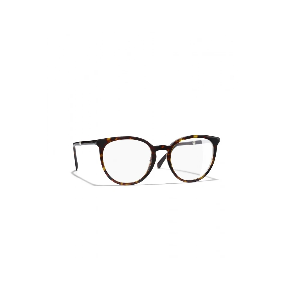 Chanel Stijlvolle Bril met Imitatieparels Brown Dames
