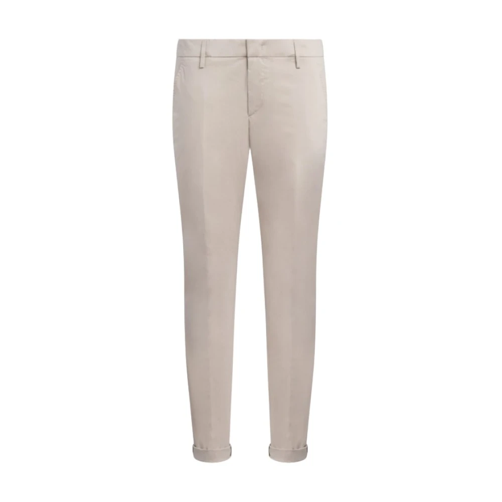 Dondup Men's Gray Chinos, W35, Pantalone Gaubert In Popeline