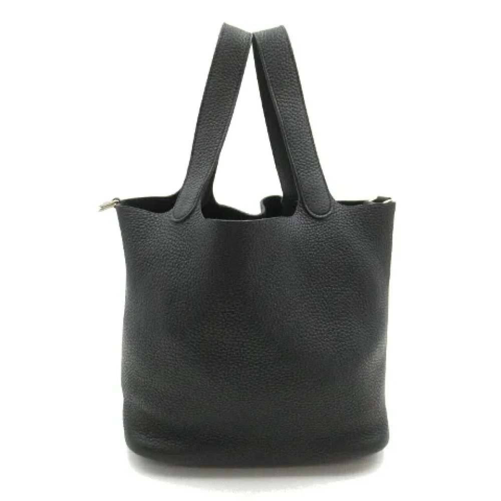 Hermès Vintage Pre-owned Leather handbags Black Dames