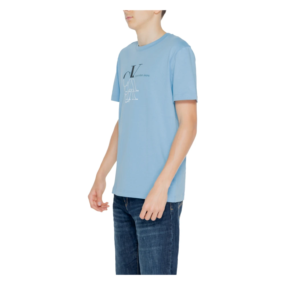 Calvin Klein Jeans Monogram Echo Heren T-Shirt Lente Zomer Blue Heren