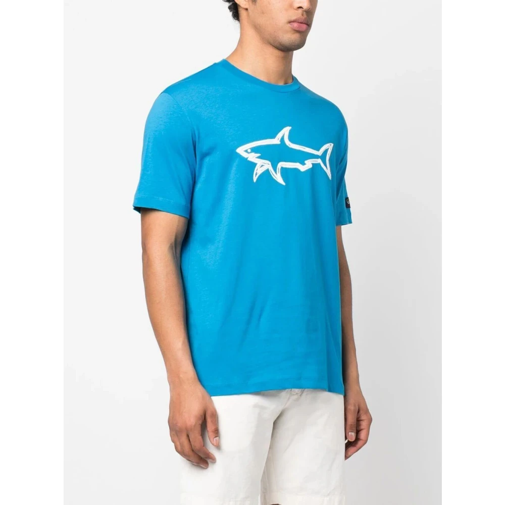 PAUL & SHARK Casual Katoenen T-Shirt Blue Heren