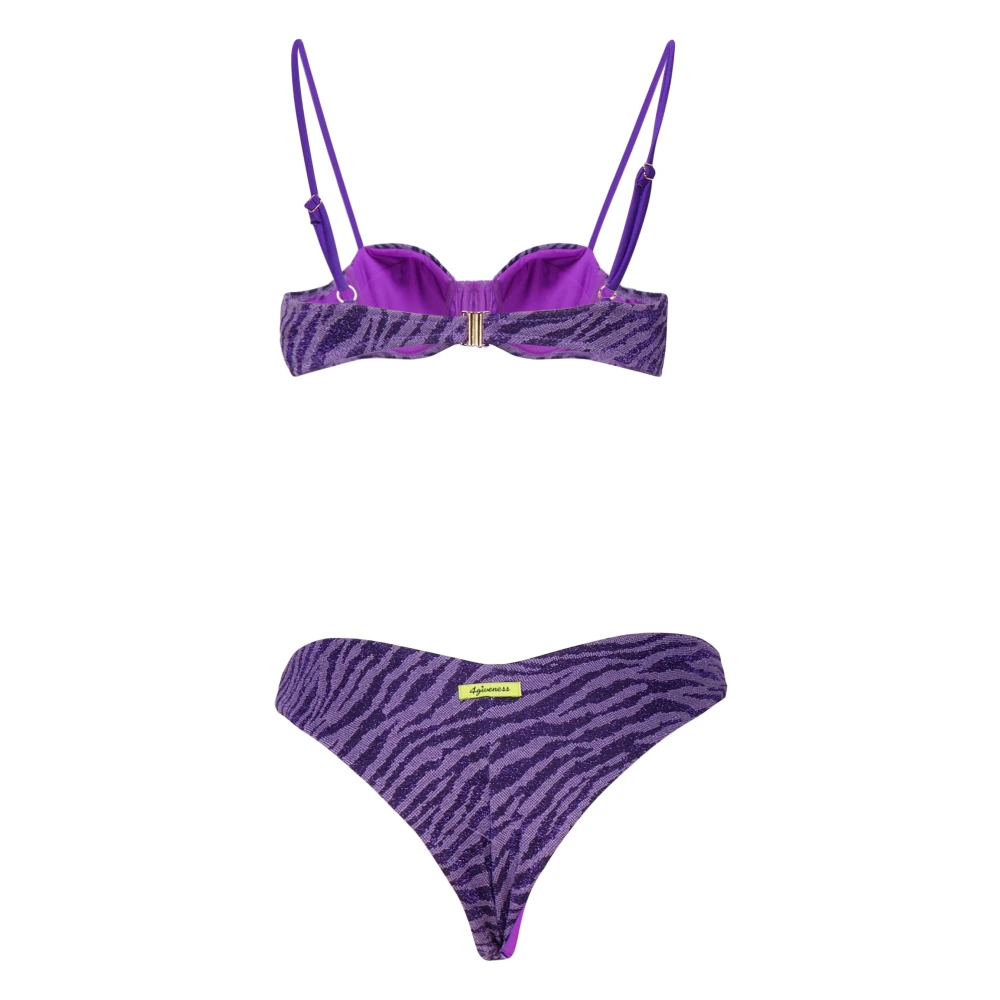 4Giveness Paarse Balconette Bikini Set met Trekkoorden Purple Dames