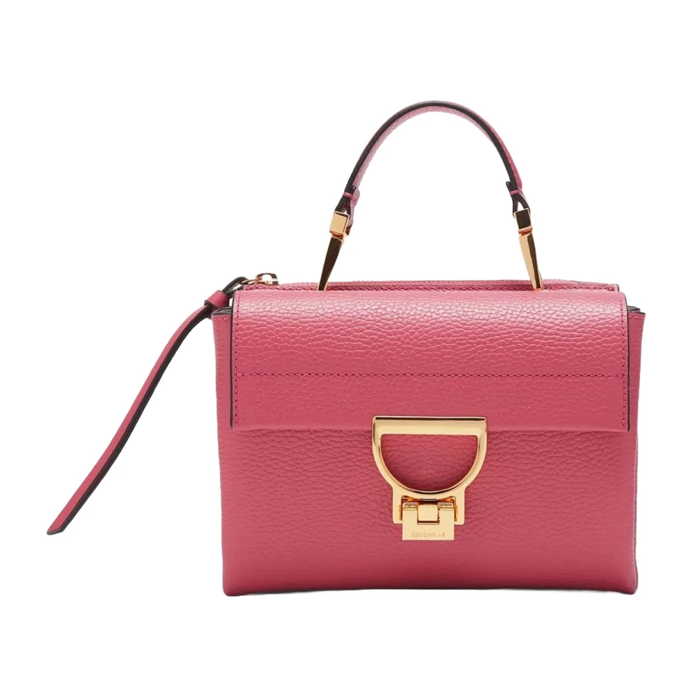 Coccinelle Bruine Leren Crossbody Tas met Klepsluiting Brown Dames