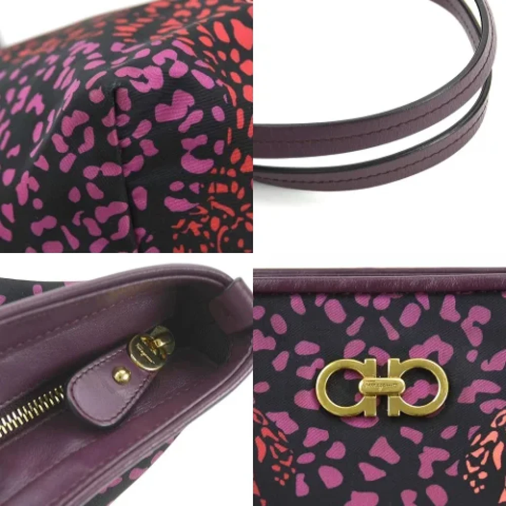 Salvatore Ferragamo Pre-owned Leather handbags Purple Dames
