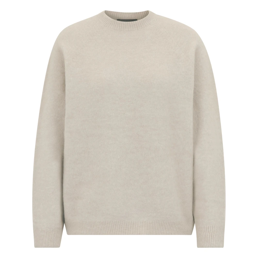drykorn Alpaca Wol Gebreide Trui Oversized Beige Heren