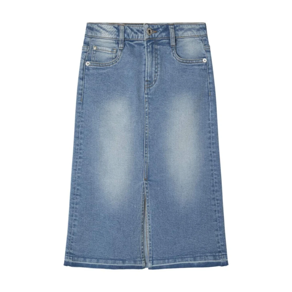 Pepe Jeans Girls Blue Kids Skirts, 12 Y, A-Line Midi Skirt With Modern Details