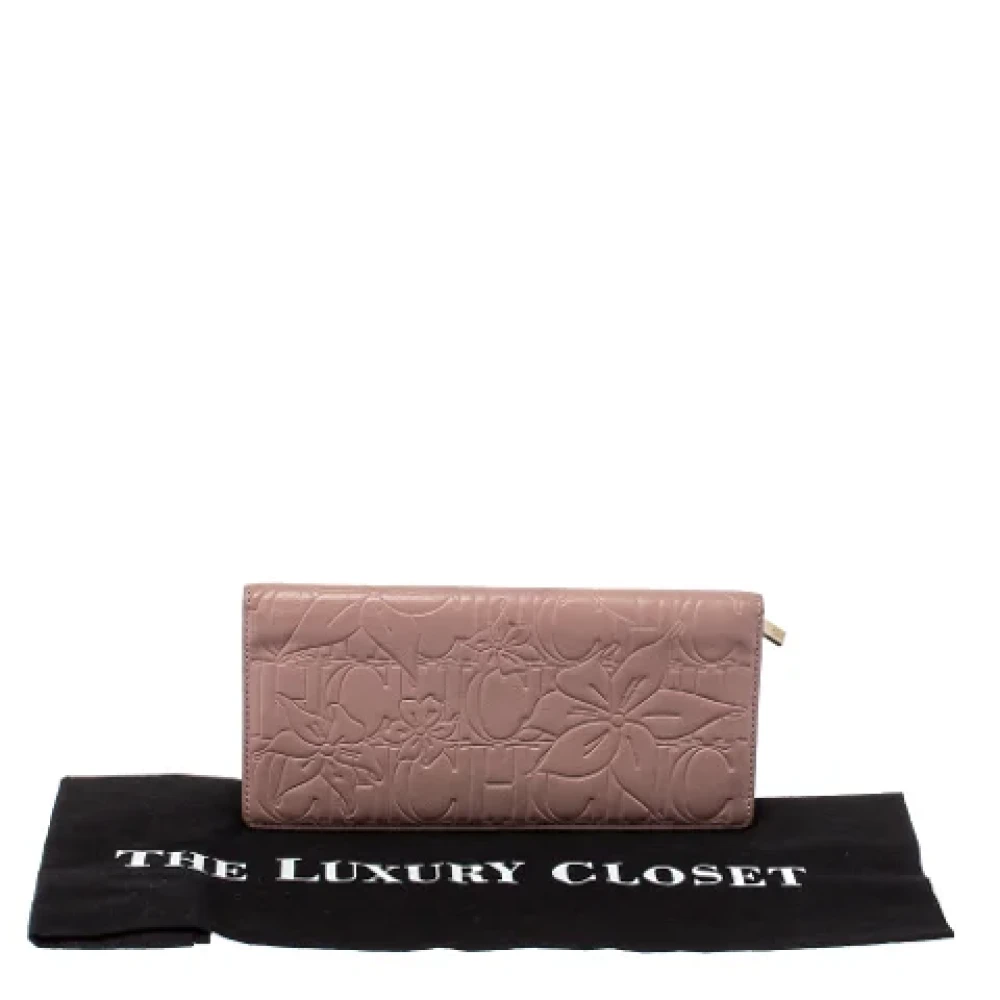 Carolina Herrera Pre-owned Leather wallets Pink Dames