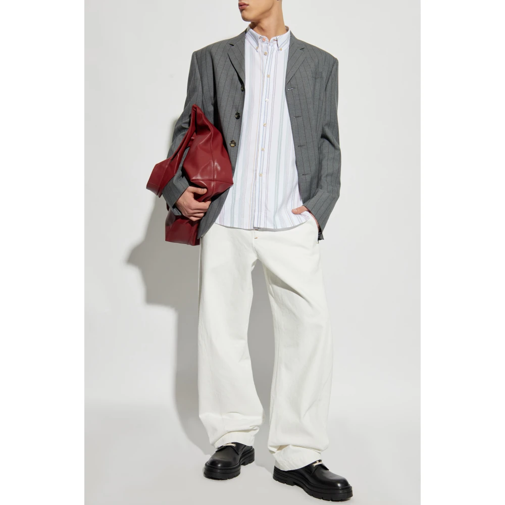 PS By Paul Smith Shirt met streepjespatroon White Heren