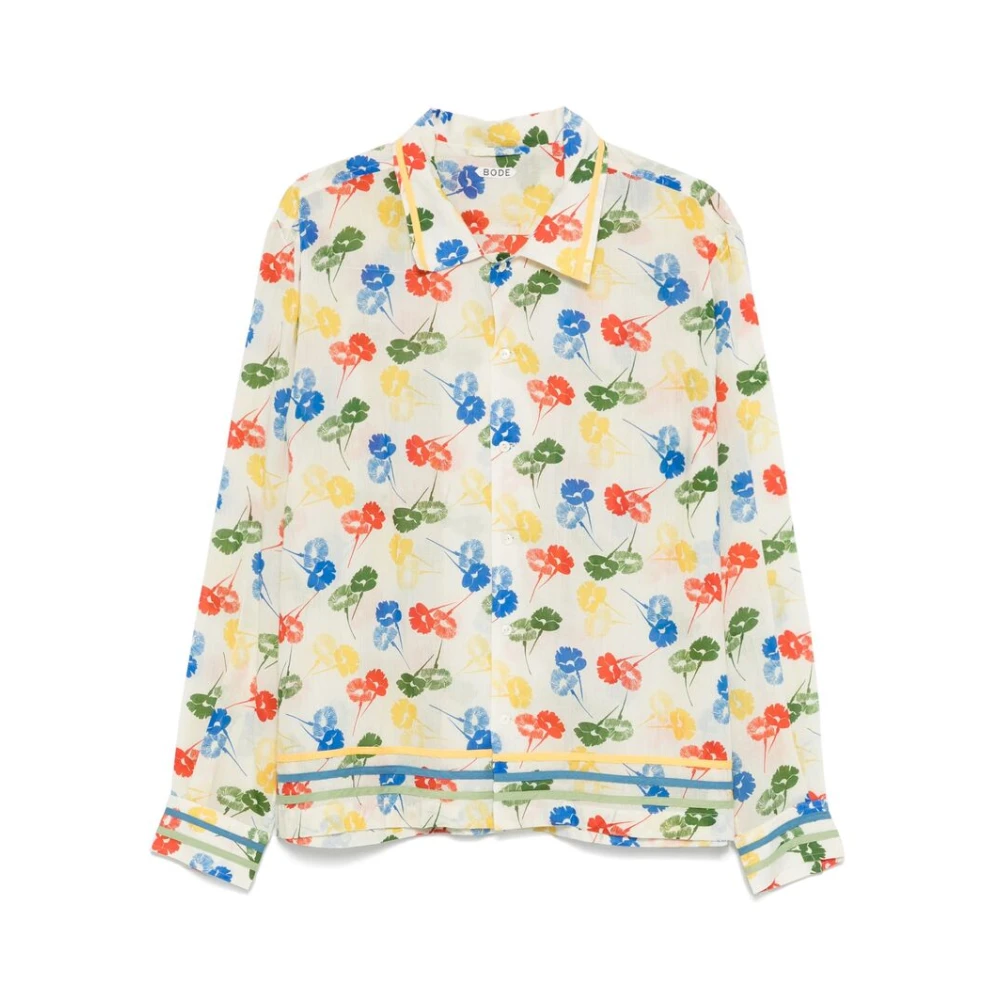 Bode Overhemd met campkraag en lange mouwen Multicolor Heren