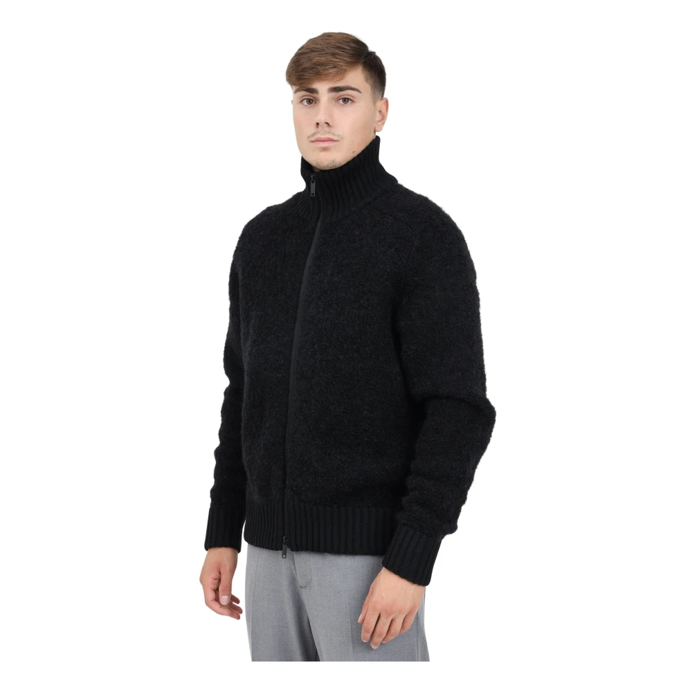 Selected Homme Svart Kort Kofta Med Dragkedja Black, Herr