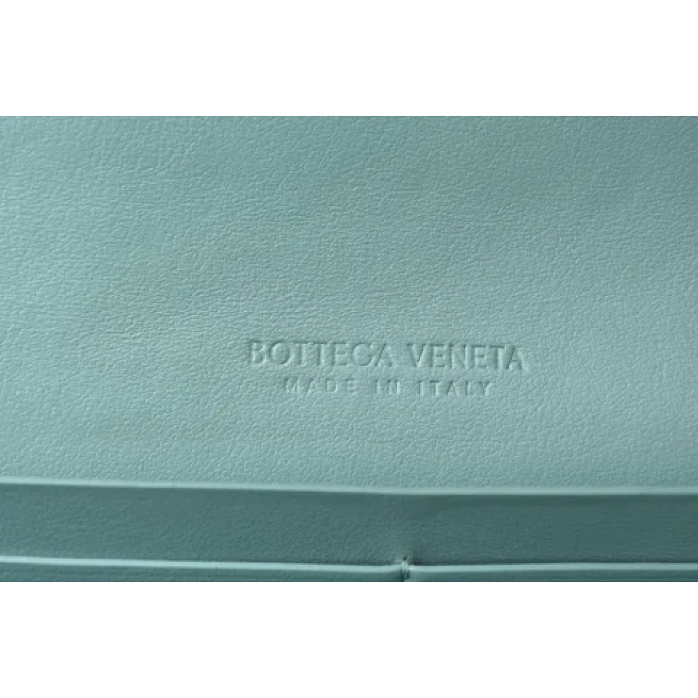 Bottega Veneta Vintage Pre-owned Leather wallets Blue Dames