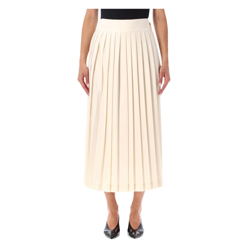 Róhe White Plisse Skirt - Female - Midi Skirts - Xs - Skirts