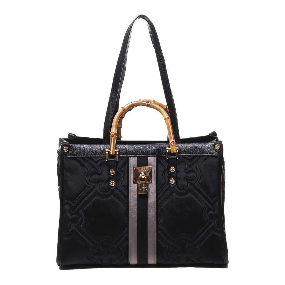 V73 Zwarte Handtas met Hangslot Black Dames