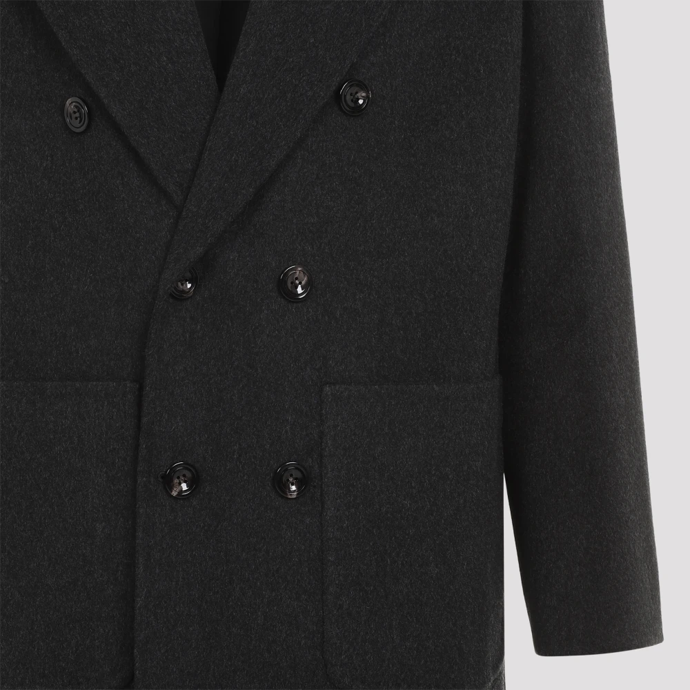 Kiton Luxe Grijze Jas Aw24 Gray Heren