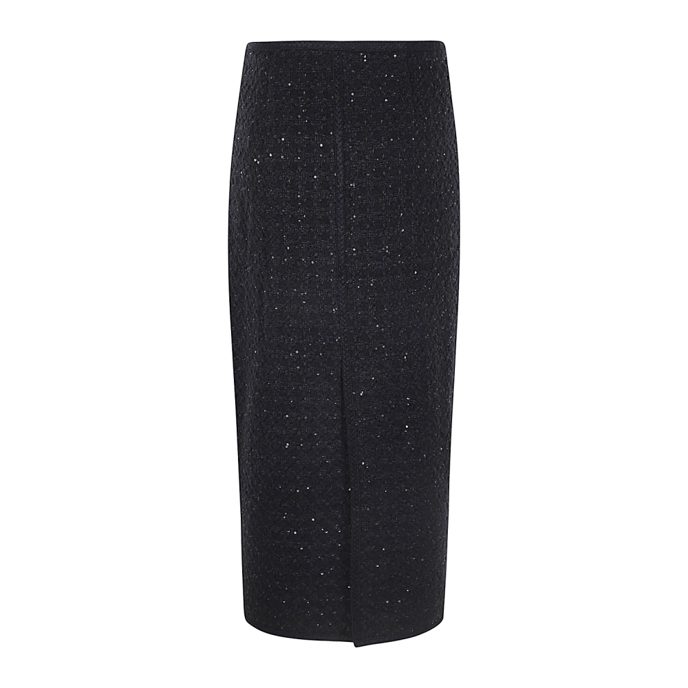 Rotate Birger Christensen Maxi Bouclé Rok Black Dames