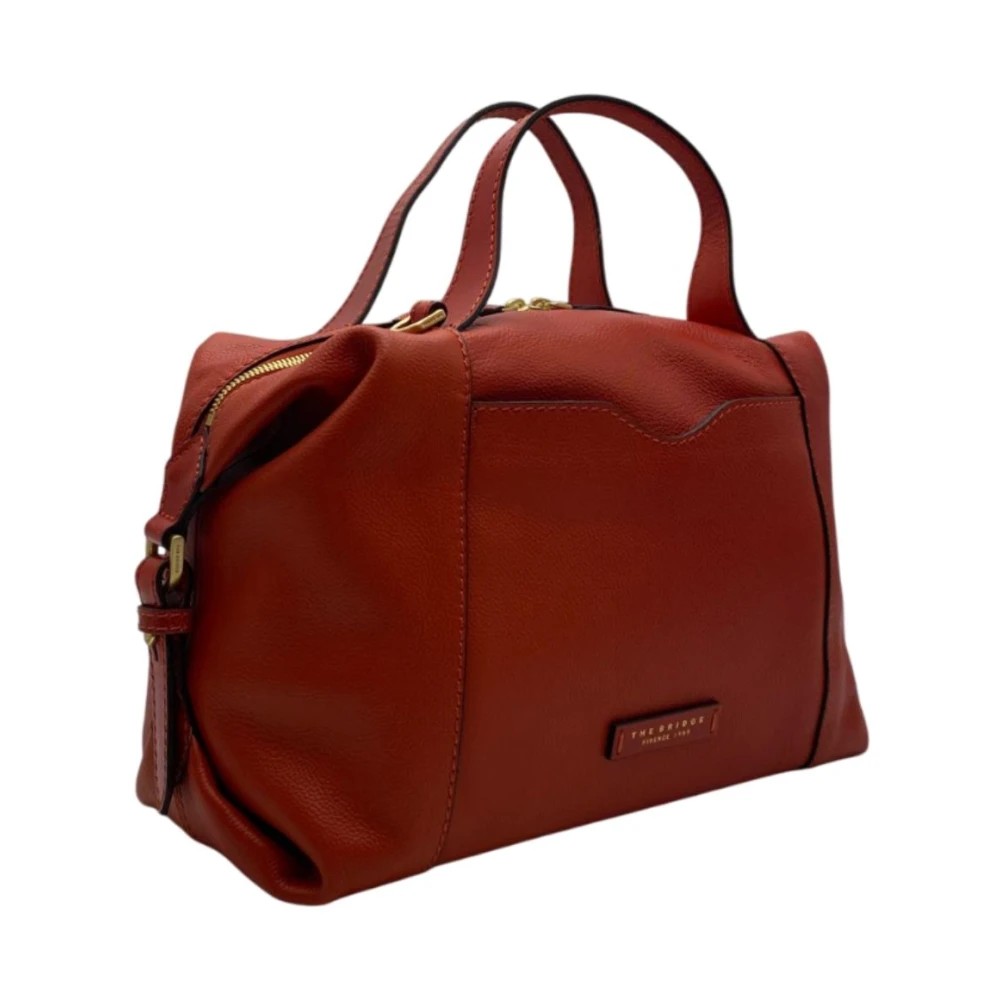 The Bridge Elegante Schoudertas met Ritssluiting Brown Dames