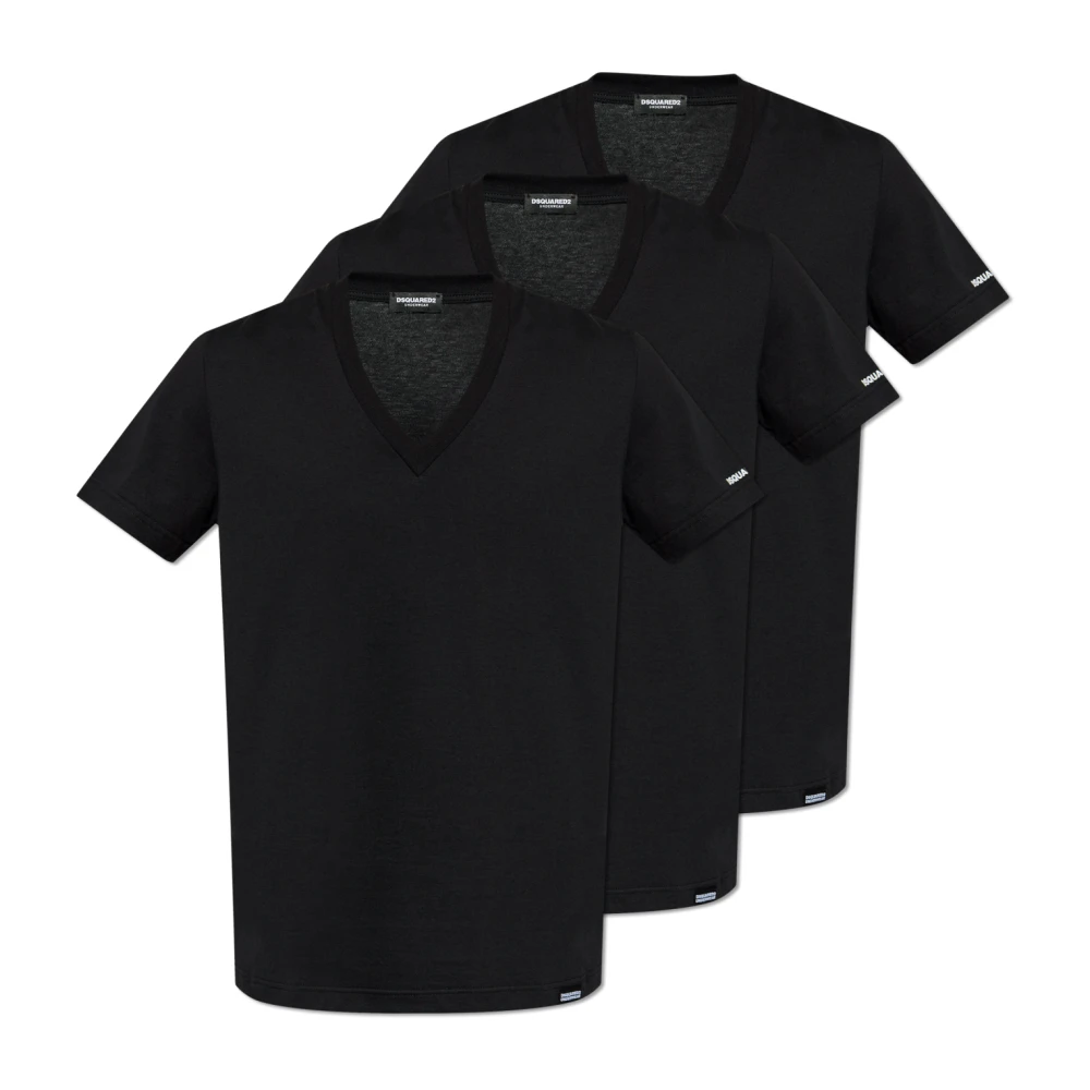 Dsquared2 Driepack t-shirts uit de 'Underwear' collectie Black Heren