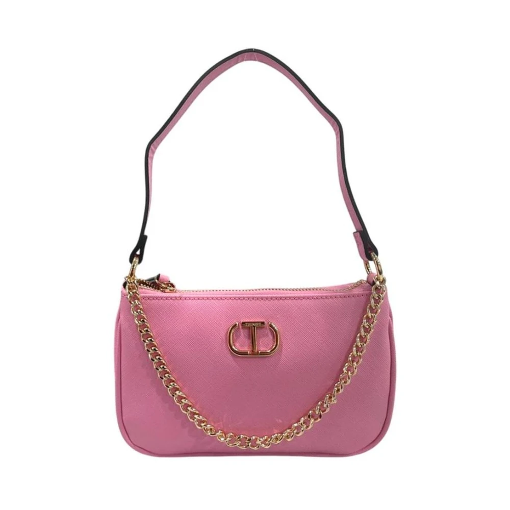 Twinset Women's Pink Polyethylene Clutch Bag - Shoulder Bags - One Size - Bags
