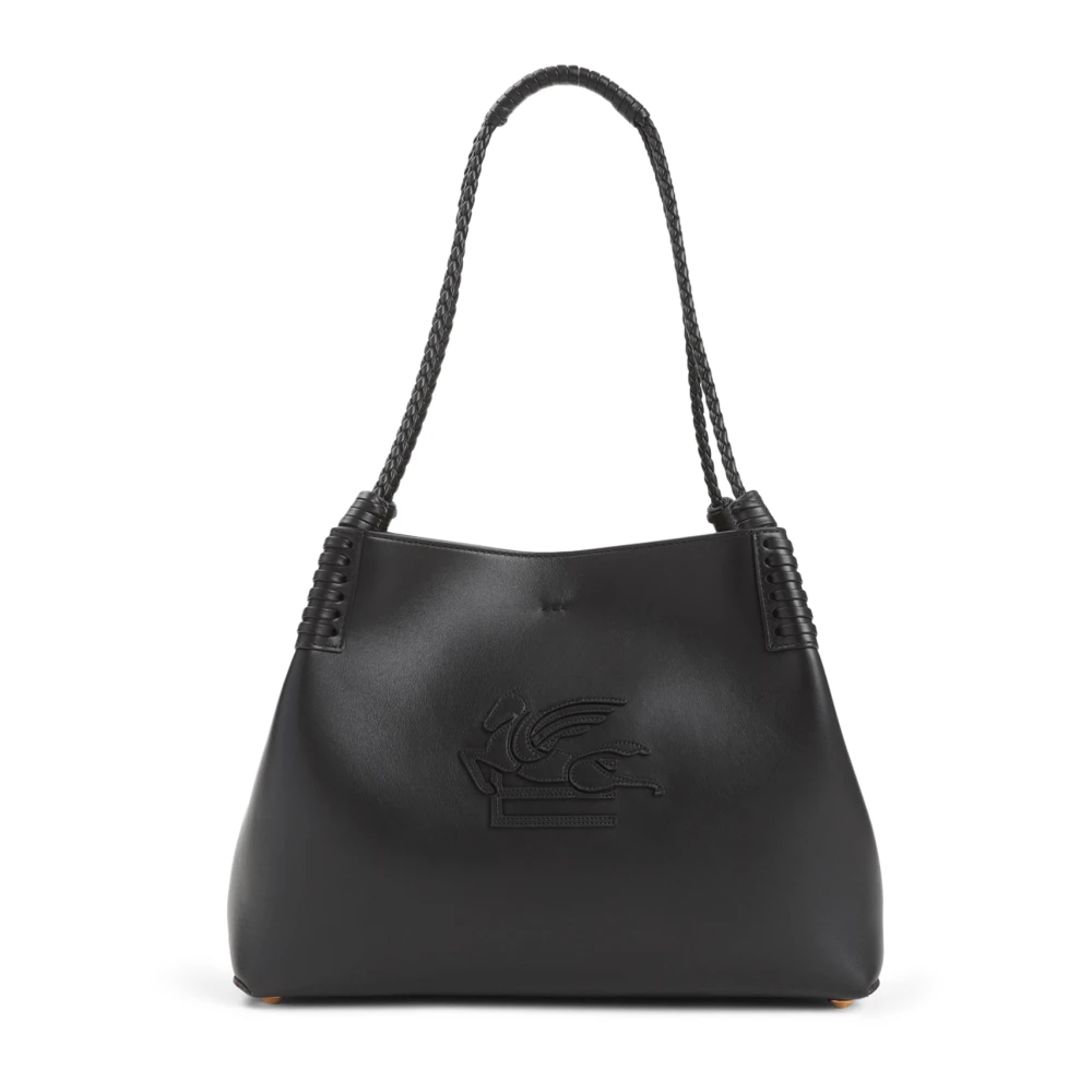 ETRO Zwarte Leren Handtas Stijlvol Black Dames