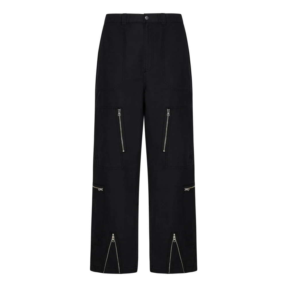 Stüssy Zwarte Broek met Ritsdetail Black Heren