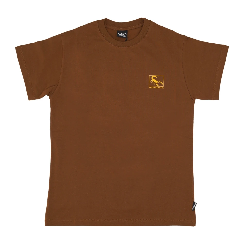 Propaganda Bruine Heren T-shirt Crew Neck Brown Heren