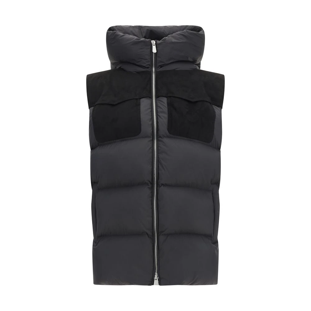 Pinko Gewatteerd vest met capuchon Black Dames