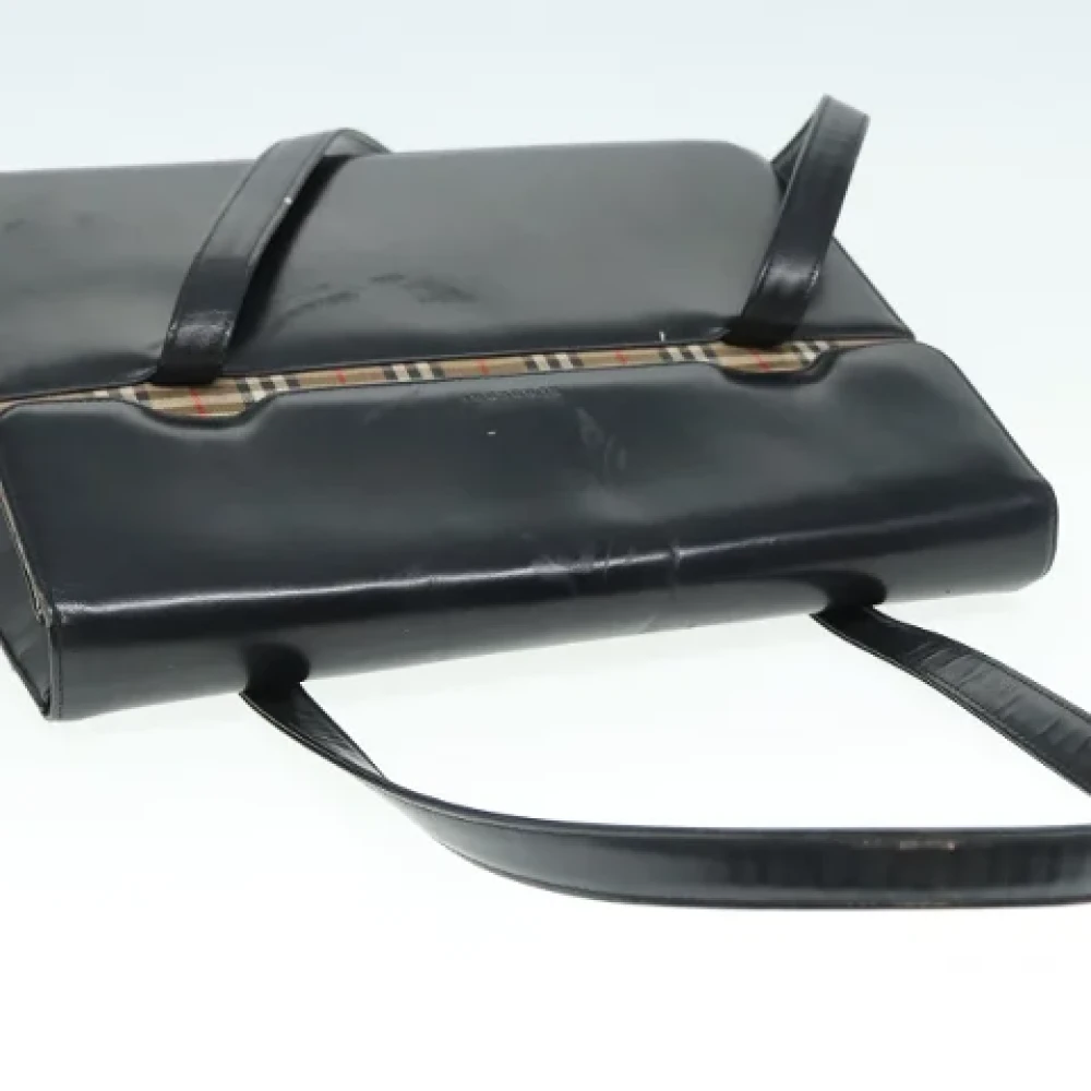 Burberry Vintage Pre-owned Leather handbags Black Dames