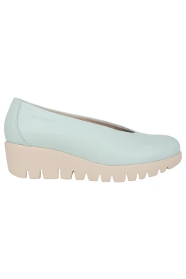 Blå Läder Dams Loafer