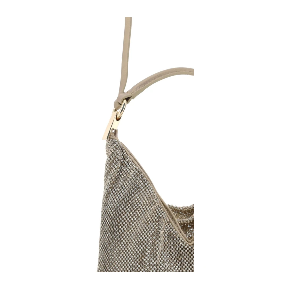 Benedetta Bruzziches Schoudertas met Strass Poeder Beige Dames
