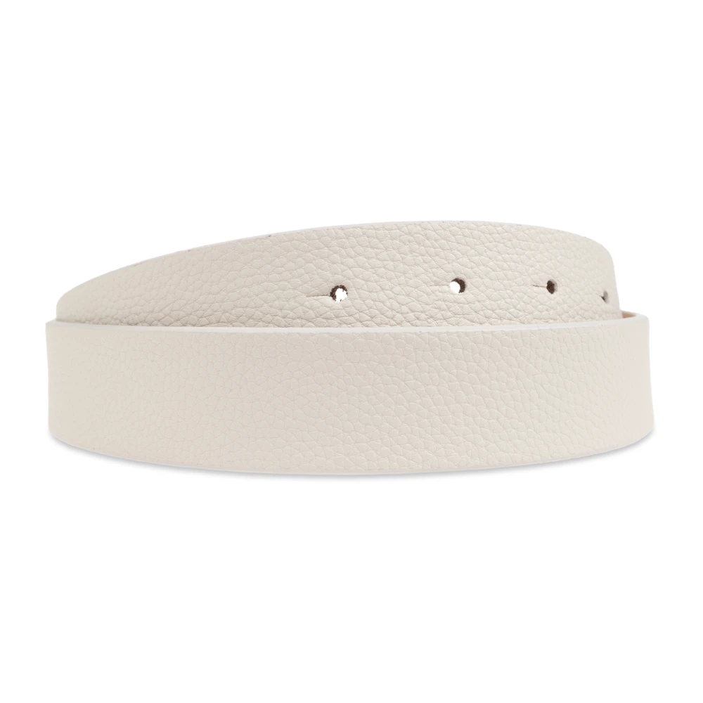 Emporio Armani Leren riem Beige Dames