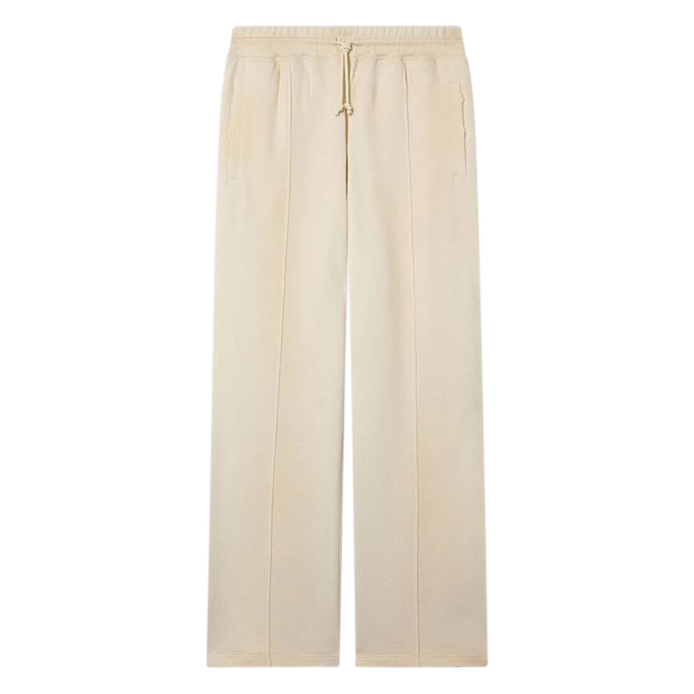 Golden Goose Men's Beige Straight Trousers, S, Drawstring Track Trousers