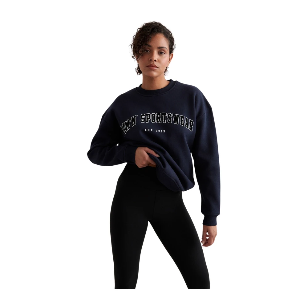 Aim'n Navy Varsity Sweatshirt Blue Dames