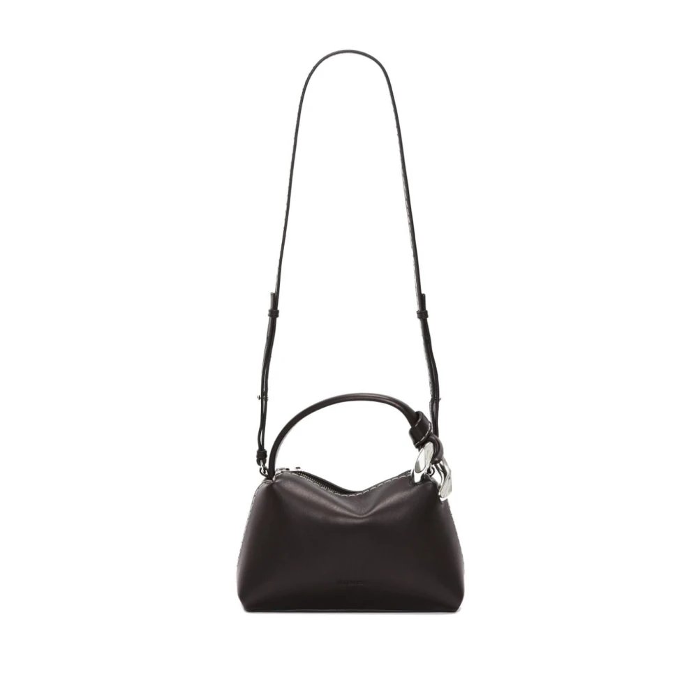 JW Anderson Zwarte leren schoudertas voor vrouwen Black Dames