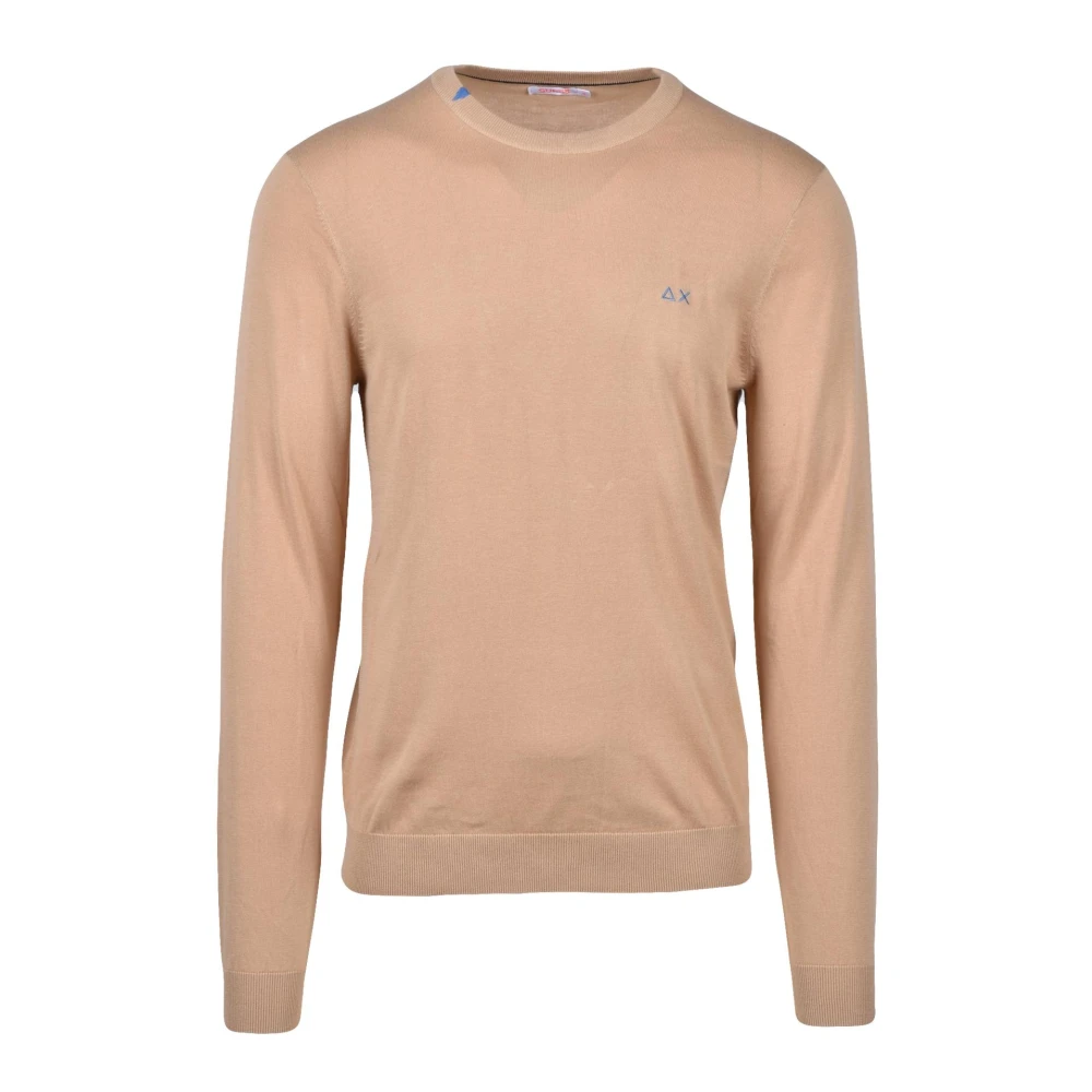 Sun68 Katoenen Gebreide Trui Beige Heren
