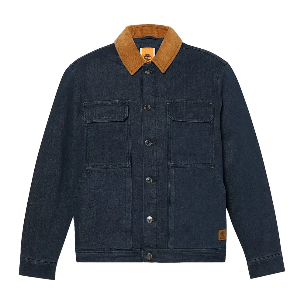 Timberland Gewatteerde Denim Truckerjas Blue Heren