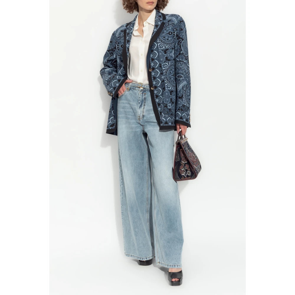 ETRO Gestreepte blazer Blue Dames