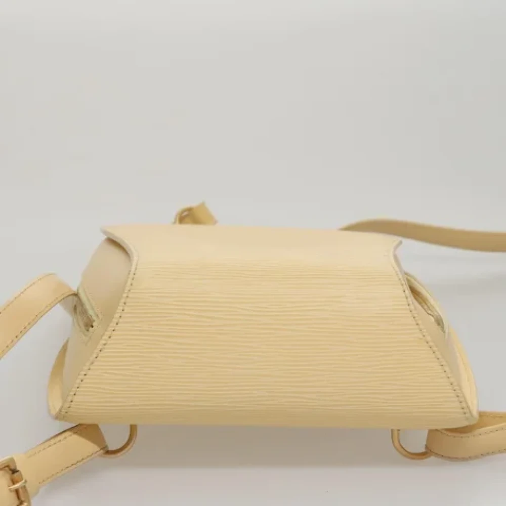 Louis Vuitton Vintage Pre-owned Leather backpacks Beige Dames